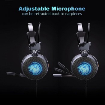 ZOP N43 Stereo Gaming Headset 7.1 Virtual Surround Bass Gaming Earphone Headphone with Mic LED Light for Computer PC Gamer