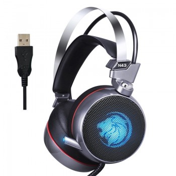 ZOP N43 Stereo Gaming Headset 7.1 Virtual Surround Bass Gaming Earphone Headphone with Mic LED Light for Computer PC Gamer