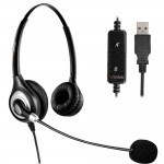 Wantek USB Computer Headset with Microphone Noise Cancelling,Wired Headphones, Business Headset for Skype,VOIP Phone,Call Center
