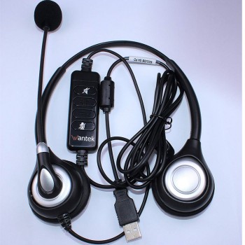 Wantek USB Computer Headset with Microphone Noise Cancelling,Wired Headphones, Business Headset for Skype,VOIP Phone,Call Center
