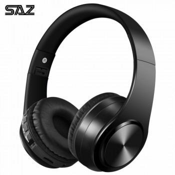 SAZ Bluetooth earphone headphone bass sport headphone support TF AUX With Mic For PC mobile phone Portable Headset best