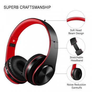 SAZ Bluetooth earphone headphone bass sport headphone support TF AUX With Mic For PC mobile phone Portable Headset best