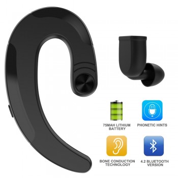 Wireless Earphone Bluetooth Headphones Handsfree Bone Conduction Earphone With Mic Earbuds Sports Headset For Xiaomi LG Iphone