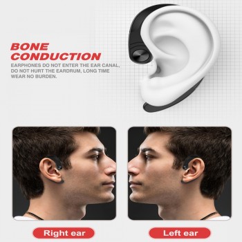 Wireless Earphone Bluetooth Headphones Handsfree Bone Conduction Earphone With Mic Earbuds Sports Headset For Xiaomi LG Iphone