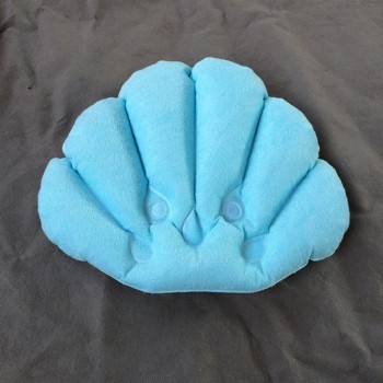 LUOEM Bath Pillow Inflatable Spa Pillow Soft Back Neck Cushion With Suction Cups for Bathtub Bathroom Random Color