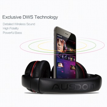 AUSDOM M04s HiFi NFC Bluetooth Headphone Over Ear Wireless Headphones with Mic Strong Bass Stereo Headset for iPhone Xiaomi PC