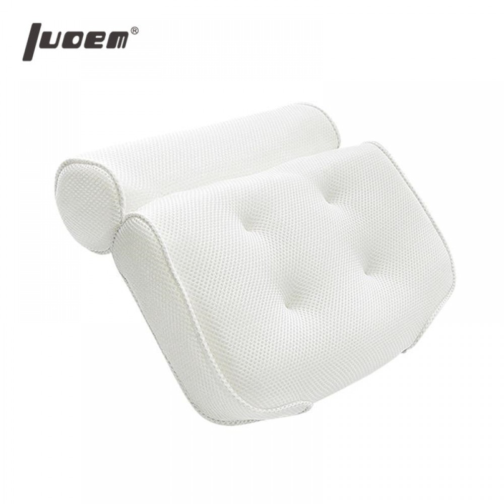 LUOEM Breathable 3D Mesh Spa Bath Pillow with Suction Cups Neck and Back Support Spa Pillow for Home Hot Tub