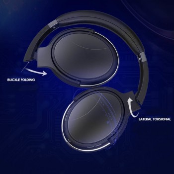 FDBRO HiFi Stereo Earphone Passive Noise Cancelling Wireless Bluetooth Headphones Foldable Headset with Mic Sport Music Earbuds