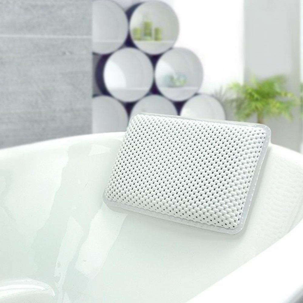 PVC Soft Waterproof Thicken Bath Pillow SPA Headrest Bathtub Pillow With Backrest Suction Cup Neck Cushion Bathroom Accessories