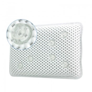 PVC Soft Waterproof Thicken Bath Pillow SPA Headrest Bathtub Pillow With Backrest Suction Cup Neck Cushion Bathroom Accessories