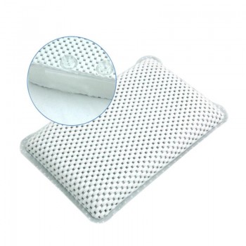 PVC Soft Waterproof Thicken Bath Pillow SPA Headrest Bathtub Pillow With Backrest Suction Cup Neck Cushion Bathroom Accessories