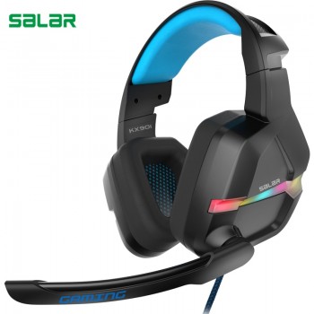 Salar KX901 Gaming Headset Wired Headband with Mic/LED Light Over Ear Stereo Deep Bass for Computer Gamer Earphone Headphones