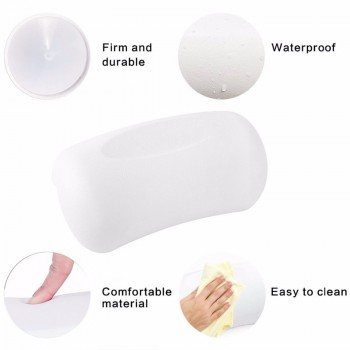 Bathroom Pillow Bathtub Pillow Whiteamp;Black Waterproof Bath Pillows Comfortable Bathtub Headrest With Suction cup