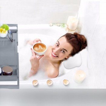 Bathroom Pillow Bathtub Pillow Whiteamp;Black Waterproof Bath Pillows Comfortable Bathtub Headrest With Suction cup