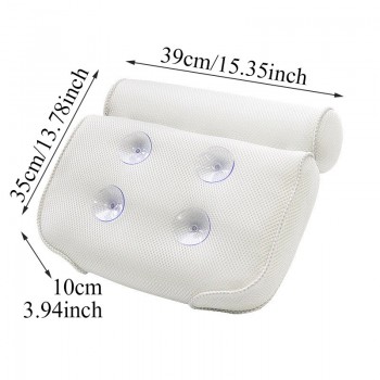 SAFEBET Thickened Bath Pillow Soft SPA Headrest Bathtub Pillow With Backrest Suction Cup Neck Cushion Bathroom Accessories