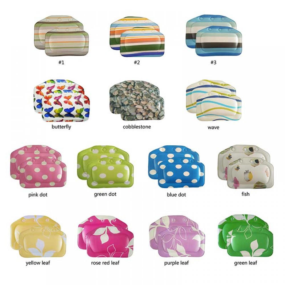 PVC Foam Bathroom Accessories Spa Bath Pillows Bath Pillow 1PC Waterproof Sponge Head Cushion Tub Headrest Bathtub Pillow
