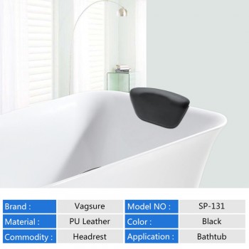 Soft Bathtub Pillow PU Waterproof Non-Slip SPA Back Neck Holder Bath Pillows Headrest Neck Bath Tub Pillow Cushion Accessories