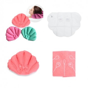 Bathroom Products Home SpaNeck Bathtub Cushion Bathroom Accessories Random Color New Inflatable Bath Pillow Cups Shell Shaped