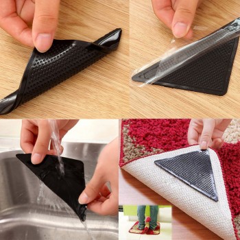 2018 Bathroom Accessories Home amp; Living 4 X Carpet Pad Non Slip Tri Sticker Anti Slip Mat Pads Anti Slip