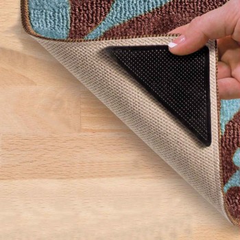 2018 Bathroom Accessories Home amp; Living 4 X Carpet Pad Non Slip Tri Sticker Anti Slip Mat Pads Anti Slip