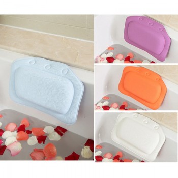 2016 New 4 Colors Bathroom Supplies Waterproof Bathtub Spa Bath Pillow with Suction Cups Head Neck Rest Home amp; Garden Pillows