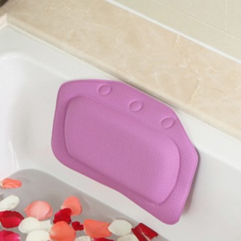 2016 New 4 Colors Bathroom Supplies Waterproof Bathtub Spa Bath Pillow with Suction Cups Head Neck Rest Home amp; Garden Pillows
