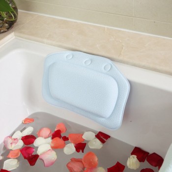 2016 New 4 Colors Bathroom Supplies Waterproof Bathtub Spa Bath Pillow with Suction Cups Head Neck Rest Home amp; Garden Pillows