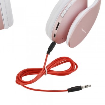 Fashion Rose Gold Wireless Bluetooth Headphones Headset with Microphone Bluetooth On Ear Headphone for Women Girl Kids
