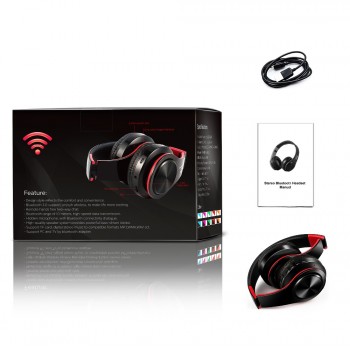 CATASSU earphone Bluetooth Headphones Over Ear Stereo Wireless Headset Soft Leather Earmuffs Built-in Mic for PC/Cell Phones/TV
