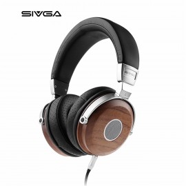 SIVGA SV005 Professional Semi-open Back Headphones Wooden Headset hifi Stereo with 50mm Driver Walnut Wood for IOSamp; Android