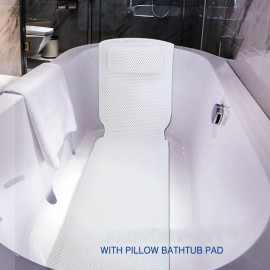 IHAD SPA Bath Pillow Non-slip Bathtub Headrest With Mat Soft Waterproof Bath Cushion With Pillows And Suction Cups