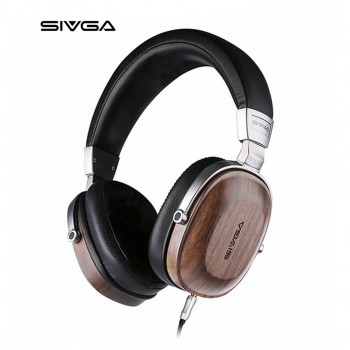 SIVGA SV006 Walnut Wood Monitor Headphone Professional Hifi Stereo 50mm Plated Beryllium Dynamic 3.55mm For Pc and Phone