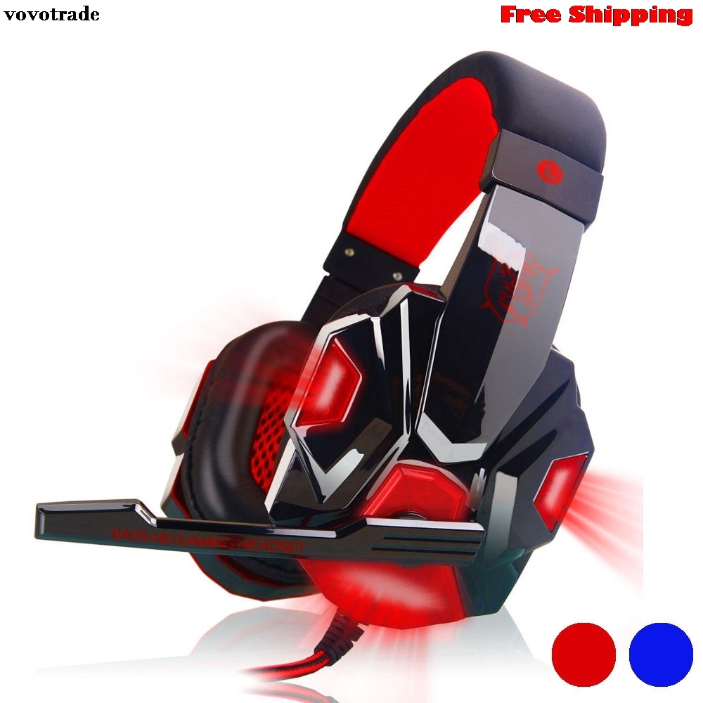 Surround Stereo Gaming Headset Headband Headphone USB 3.5mm LED with Mic for PC Deep Bass Real Game Drop Shipping
