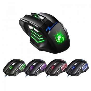 Kotion EACH G2000 Gaming Headset Stereo Deep Bass Headphones with Mic LED Light+Optical 5500DPI Gaming Mouse+Mouse pad for Gamer