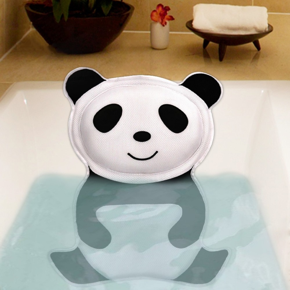 SAFEBET Panda Bath Pillow Soft Neck Cushion Bathtub Pillow With Backrest Suction Cup SPA Headrest Creative Bathroom Accessories