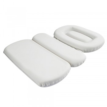 3 Panel Non-slip Spa Bath Pillow Mat Thick Foam Bathtub Cushion Powerful Suction Cups Soft Shoulder Neck Support for Tub Bathing