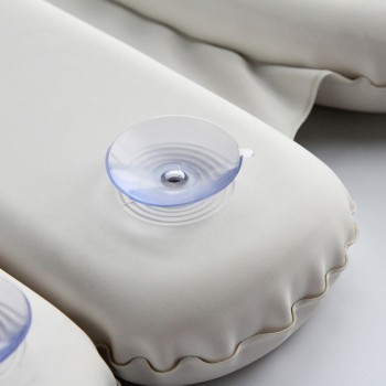 3 Panel Non-slip Spa Bath Pillow Mat Thick Foam Bathtub Cushion Powerful Suction Cups Soft Shoulder Neck Support for Tub Bathing