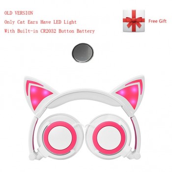 YiJee Cat Ear headphones with LED Flashing Glowing Light Headset Gaming Earphones for PC Computer and Mobile Phone