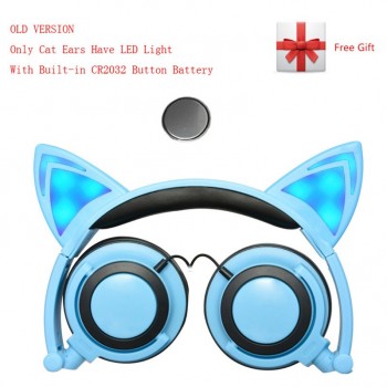 YiJee Cat Ear headphones with LED Flashing Glowing Light Headset Gaming Earphones for PC Computer and Mobile Phone