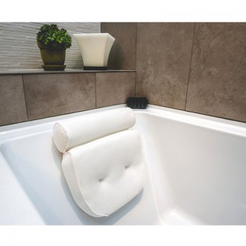 1 Pcs Anti-slip 3D SPA Breathable Home Bath Pillow Head Neck Rest Relax 4 Suction Cup J2Y