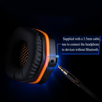 Virwir Wireless Bluetooth Gaming Headphones Earphones with mic button control 3.5mm audio Helmet gaming Headset Gamer