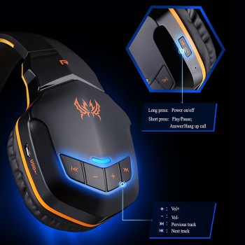 Virwir Wireless Bluetooth Gaming Headphones Earphones with mic button control 3.5mm audio Helmet gaming Headset Gamer