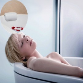 White SPA Bath Pillow Non-slip  Bathtub Headrest Soft Waterproof Bath Pillows with Suction Cups Easy To Clean