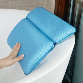 Waterproof sponge bath tub massage pad bath pillow bath pillow cushions pillow anti-slip head pillow back with sucker bathroom