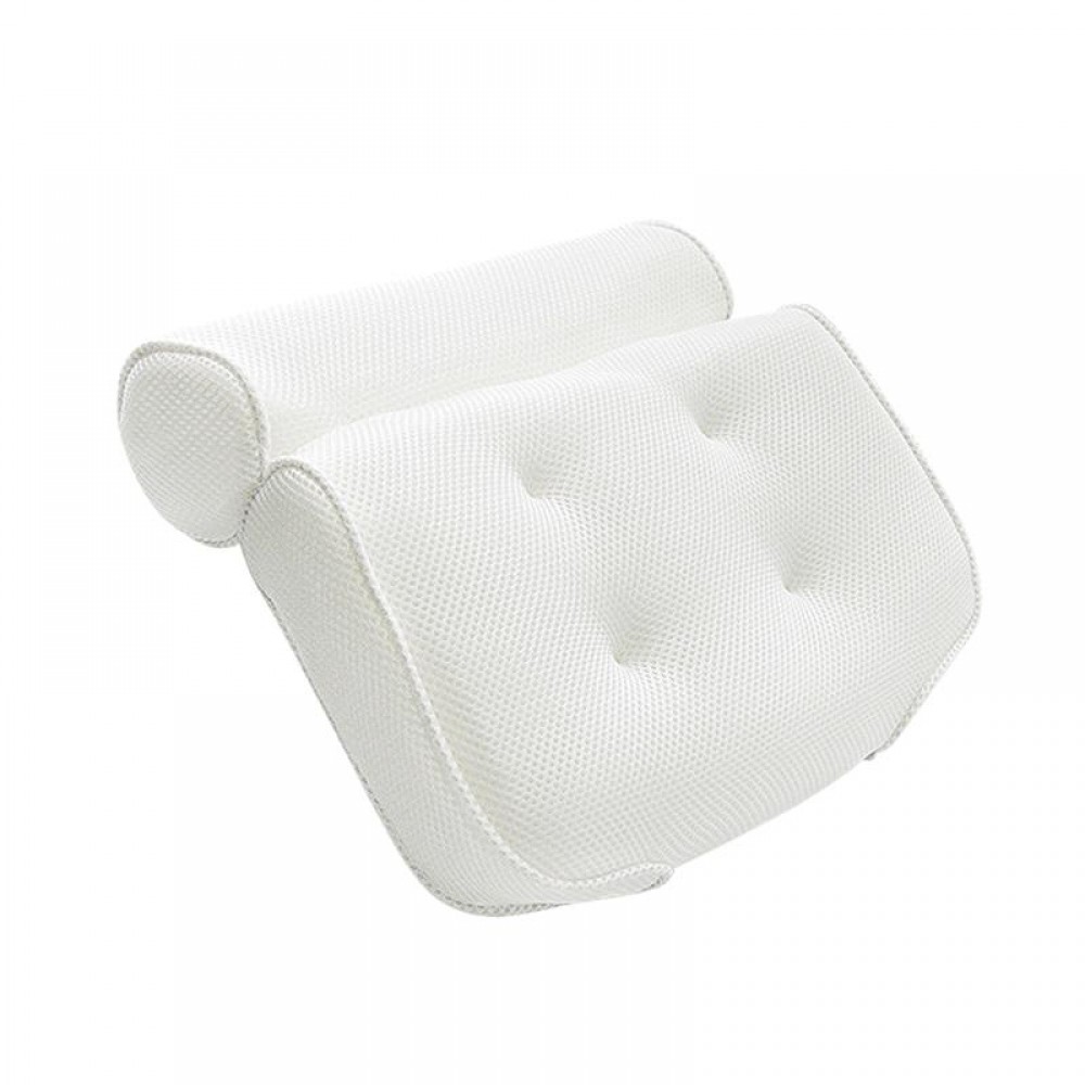 LUOEM Breathable 3D Mesh Spa Bath Pillow with Suction Cups Neck and Back Support Spa Pillow for Home Hot Tub