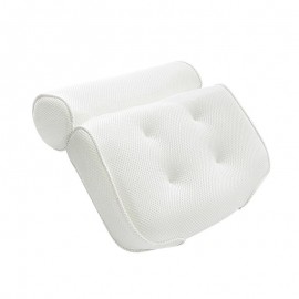 LUOEM Breathable 3D Mesh Spa Bath Pillow with Suction Cups Neck and Back Support Spa Pillow for Home Hot Tub