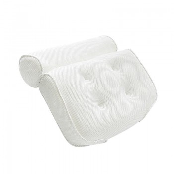 LUOEM Breathable 3D Mesh Spa Bath Pillow with Suction Cups Neck and Back Support Spa Pillow for Home Hot Tub