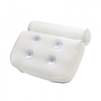 LUOEM Breathable 3D Mesh Spa Bath Pillow with Suction Cups Neck and Back Support Spa Pillow for Home Hot Tub