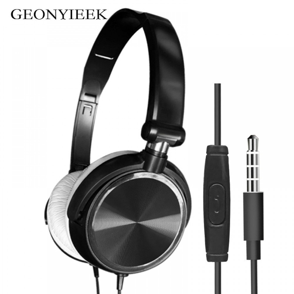New Wired Headphones With Microphone Over Ear Headsets Bass HiFi Sound Music Stereo Earphone For iPhone Xiaomi Sony Huawei PC