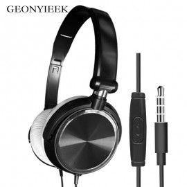 New Wired Headphones With Microphone Over Ear Headsets Bass HiFi Sound Music Stereo Earphone For iPhone Xiaomi Sony Huawei PC